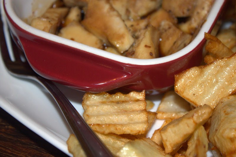 Recipe Rebels HONEY GARLIC CHICKEN WITH HOMEMADE CRINKLE FRIES