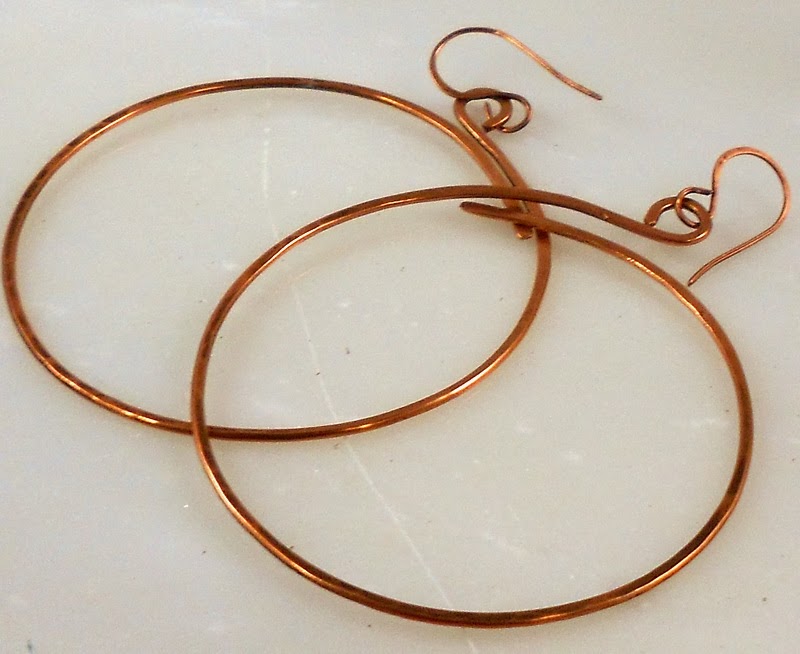Copper ESS Shaped Hoop Earrings
