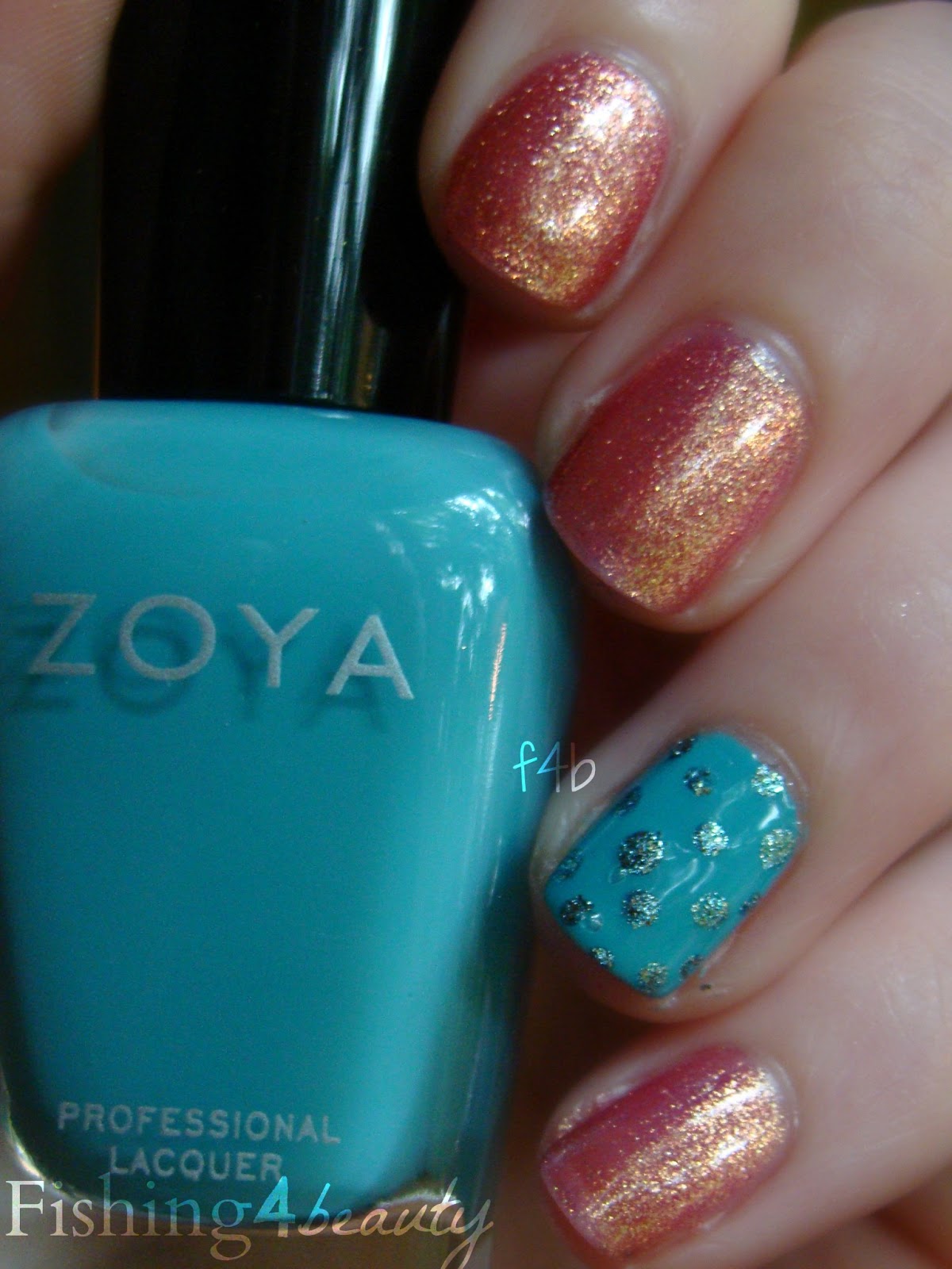 Fishing4Beauty: Nail Art Using the Zoya Summer Instagram Mini Trio Colors