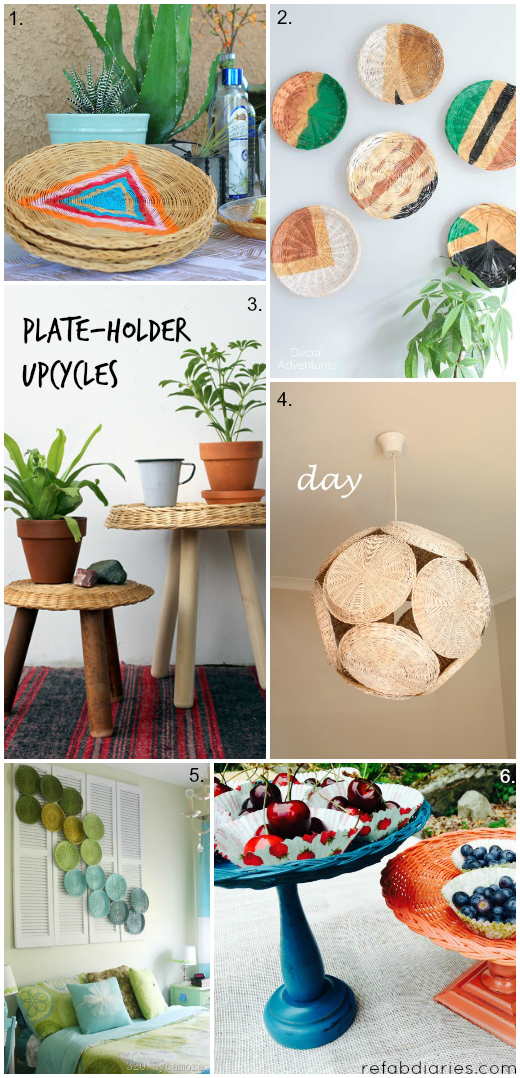 Repurpose wicker plate holders the ReFab Diaries