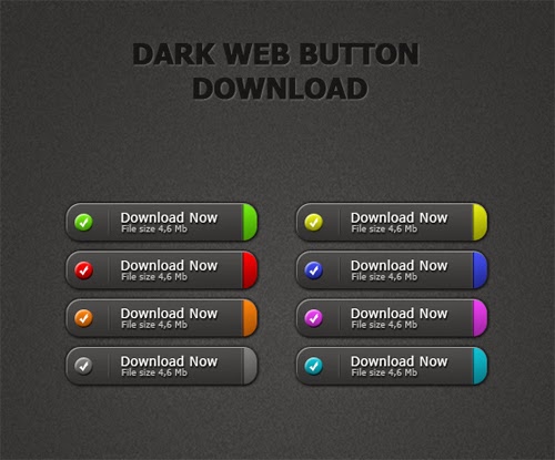 Free PSD Dark button Download 