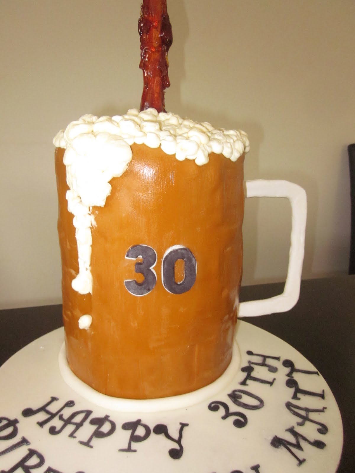 Deb�s Cakes and Cupcakes Beer Stein 30th Birthday cake