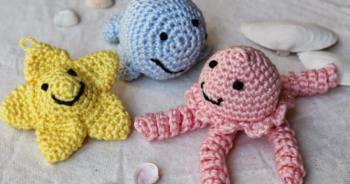 Wollzeitmama: Gehäkeltes Meeres-Mobile