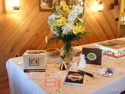 This was the cake table right past the display board as guests walked in the