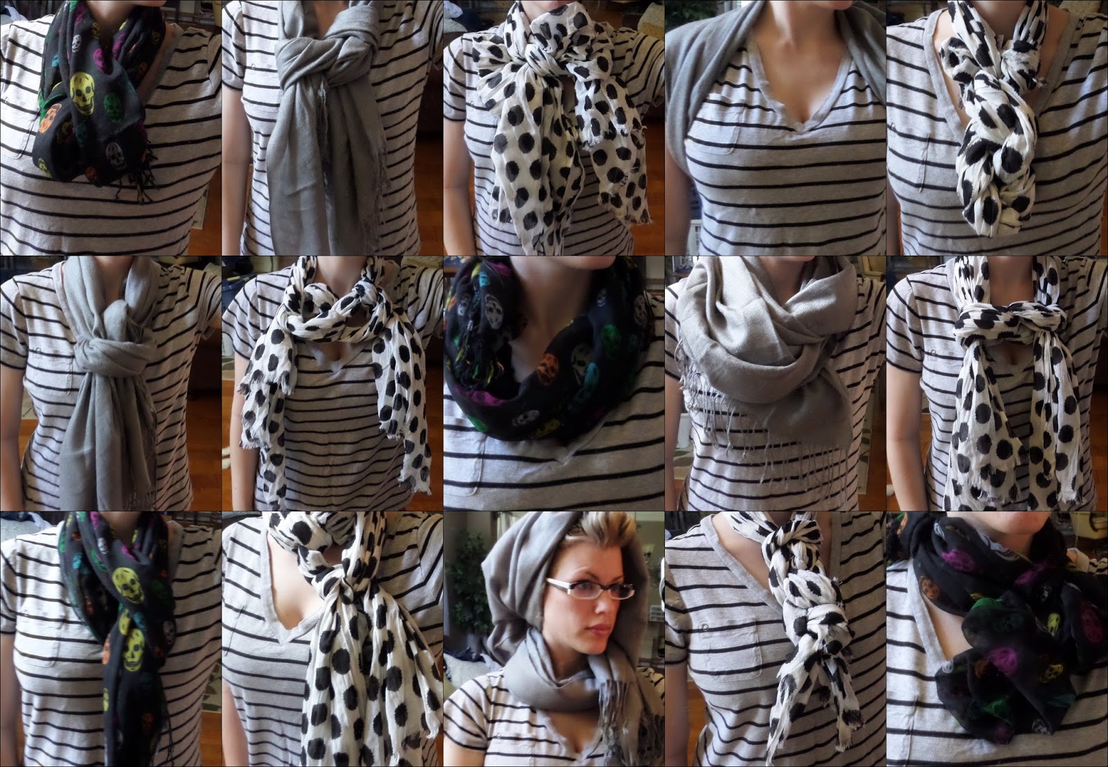 Megmade Creations How to Tie Scarves 15 New Unique Ways to Wrap and