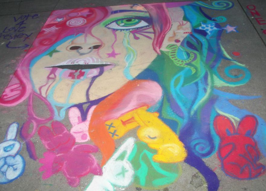 Knoxville Dogwood Arts Chalk Walk Inside of Knoxville