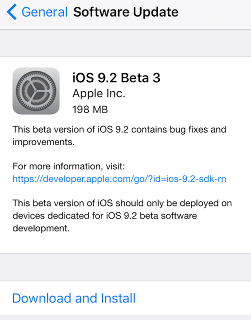 Apple has just seeded iOS 9.2 beta 3 (build number: 13C71) for developers for iPhone, iPad and iPod touch. The iOS 9.2 beta 3 is available via over-the-air update for devices running iOS 9.2 beta 2, and is also available via Apple’s developer Member Center.