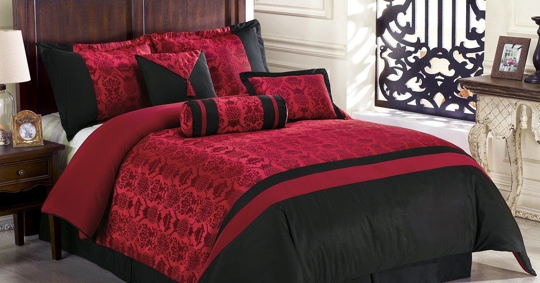 Buy Best And Beautiful Bedding Sets On Sale Black And Maroon Bedding Sets