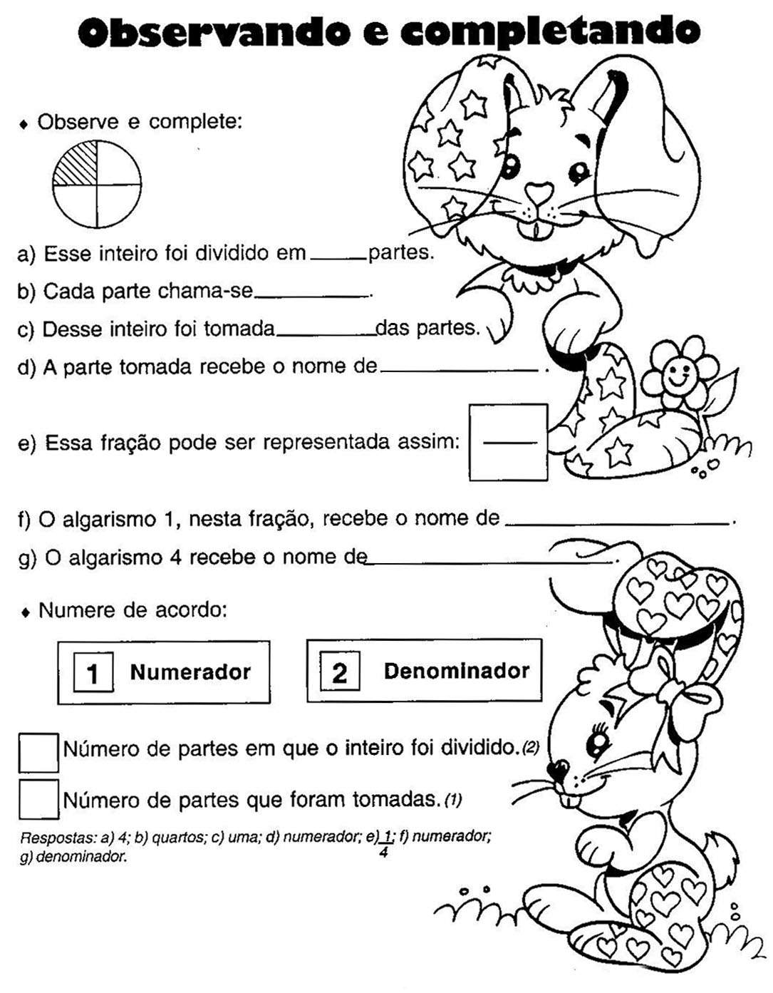 FRAÇÕES 4° ANO ATIVIDADES P IMPRIMIR (I) - ATIVIDADES E DESENHOS