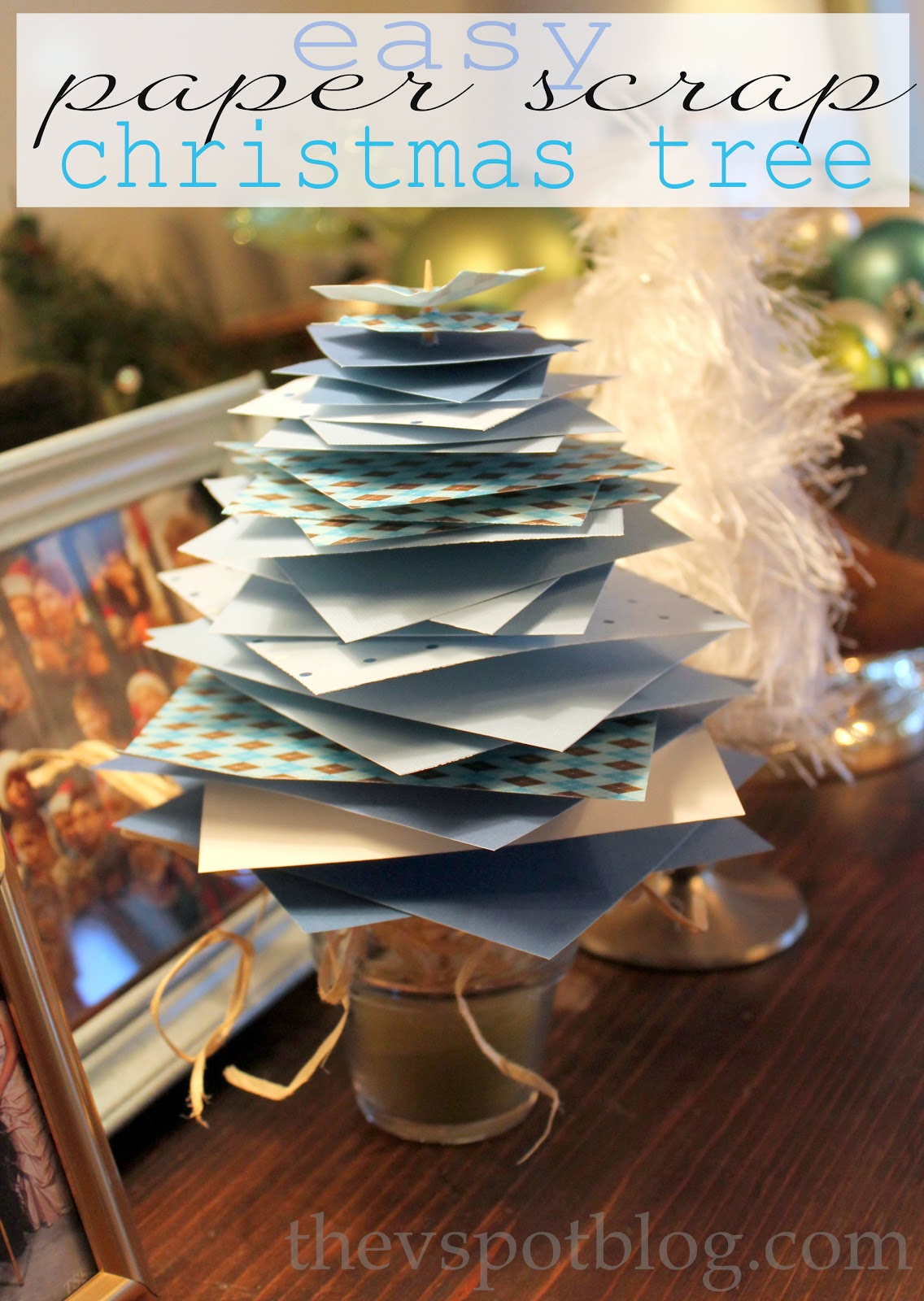 Christmas Craft: Scrap Paper Tree - Our Potluck Family