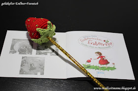 DIY: Erdbeer-Feenstab zum Fasching selber machen; mit kostenloser Anleitung, inklusive Anleitung für eine gehäkelte Erdbeere