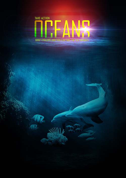 Photoshop Tutorial Poster With Photo Manipulation Oceans Photoshop Tutorial Poster With Photo Manipulation Oceans