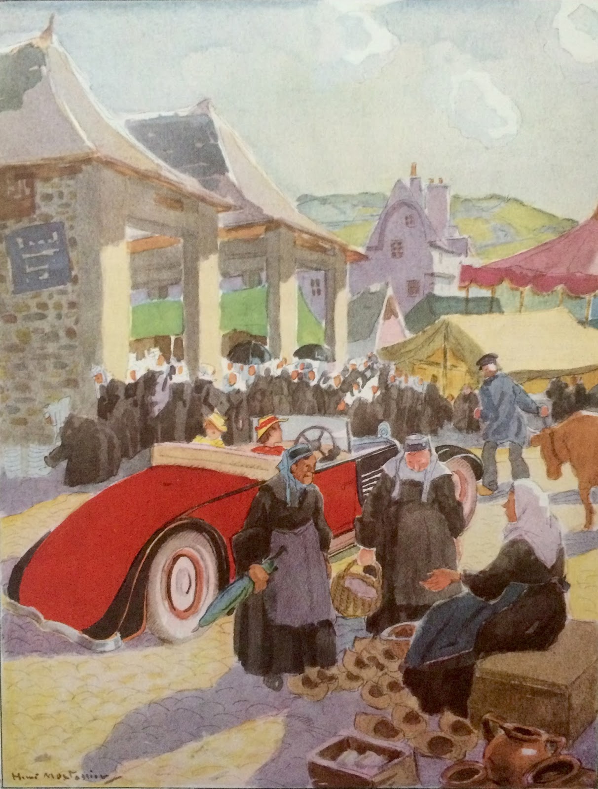 Deadly Curves Beautiful 1930's Illustrations of Roadsters roadstering