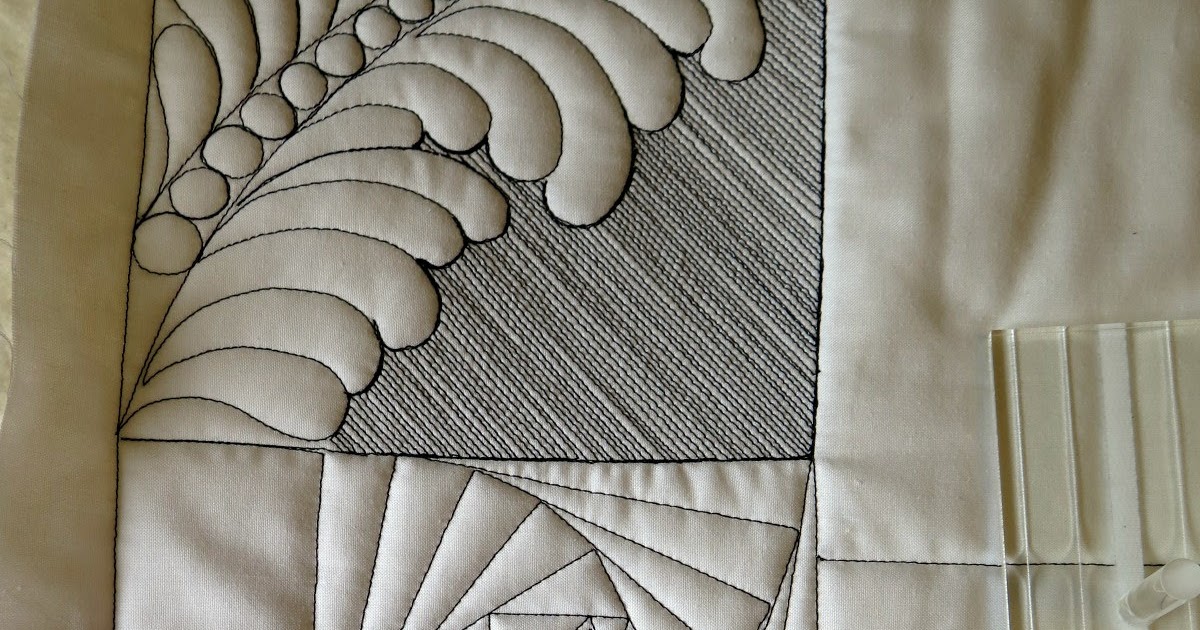 Amy's Free Motion Quilting Adventures Ruler Work on Domestic Sewing