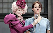 Effie Trinket and Katniss at the Reaping