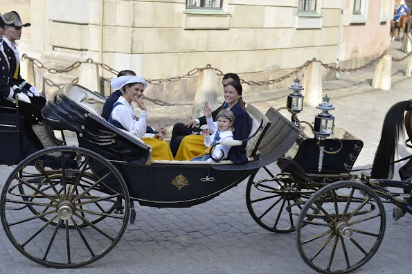 King Carl Gustaf and Queen Silvia of Sweden, Crown Princess Victoria and Prince Daniel, Prince Carl Philip and Sofia Hellqvist, Princess Madeleine 