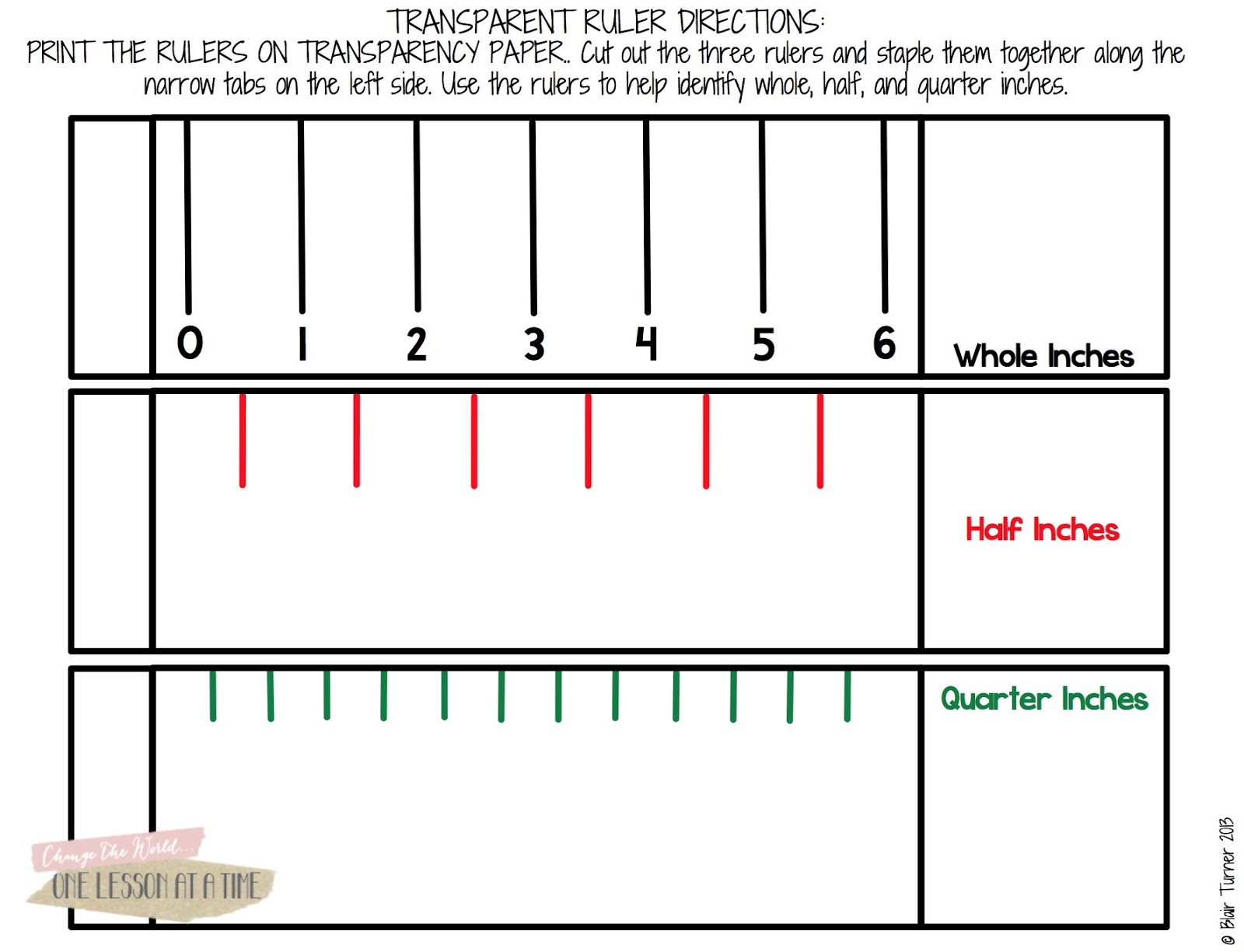 DIY Transparent Ruler - Freebie Included! Print this on