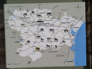 Mapa de los castillos cátaros