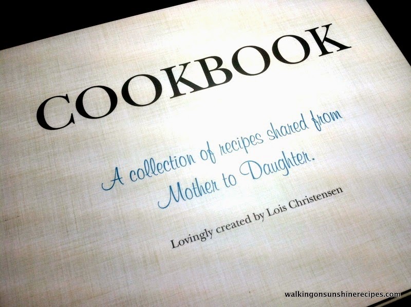 Make a Family Cookbook from Shutterfly Walking On Sunshine Recipes
