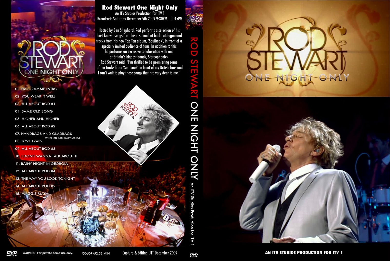 DVD Concert TH Power By Deer 5001 Rod Stewart "One Night Only", ITV
