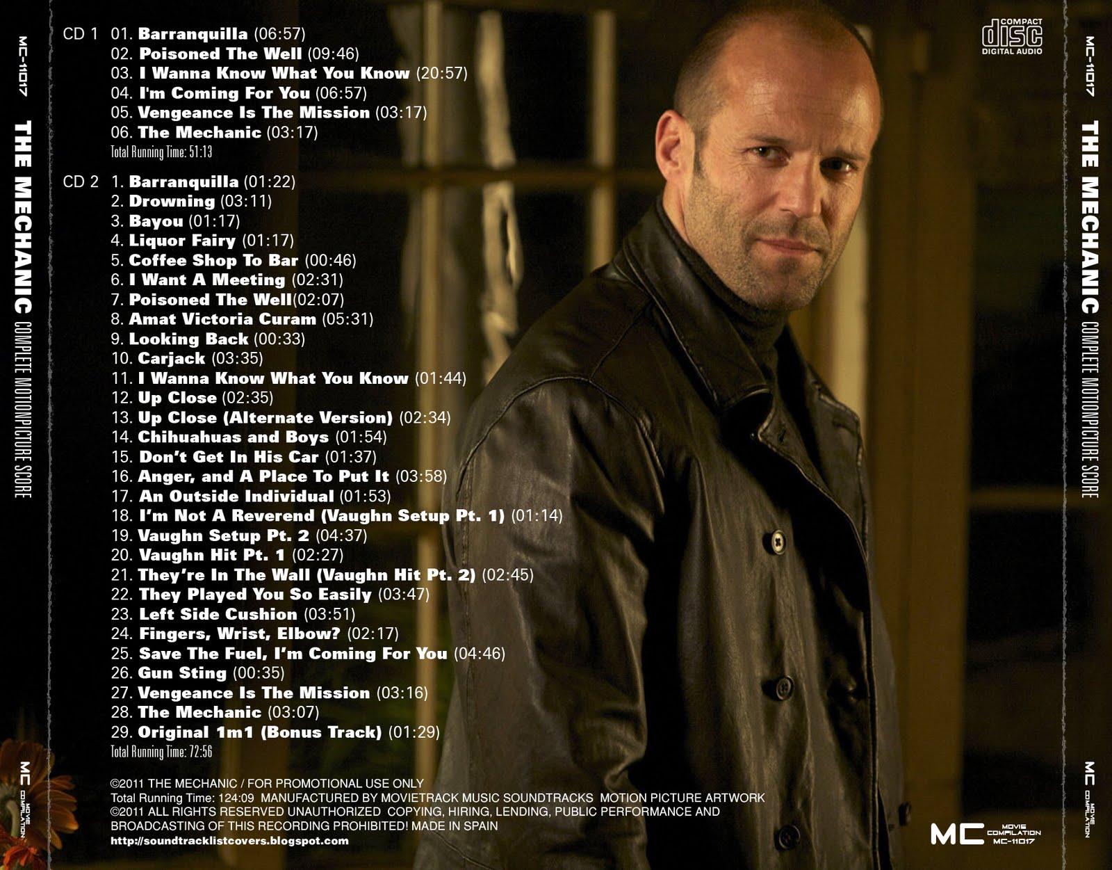 Trilha-Sonora.com - INFORMAÇÕES: Título Original: Mechanic: Resurrection  Título em Português: Assassino a Preço Fixo 2 Compositor: Mark Isham  Tamanho: 175MB Formato: .MP3 Taxa: 320KBPS Número de Faixas: 21 Lançamento:  2016 FAIXAS: 1.