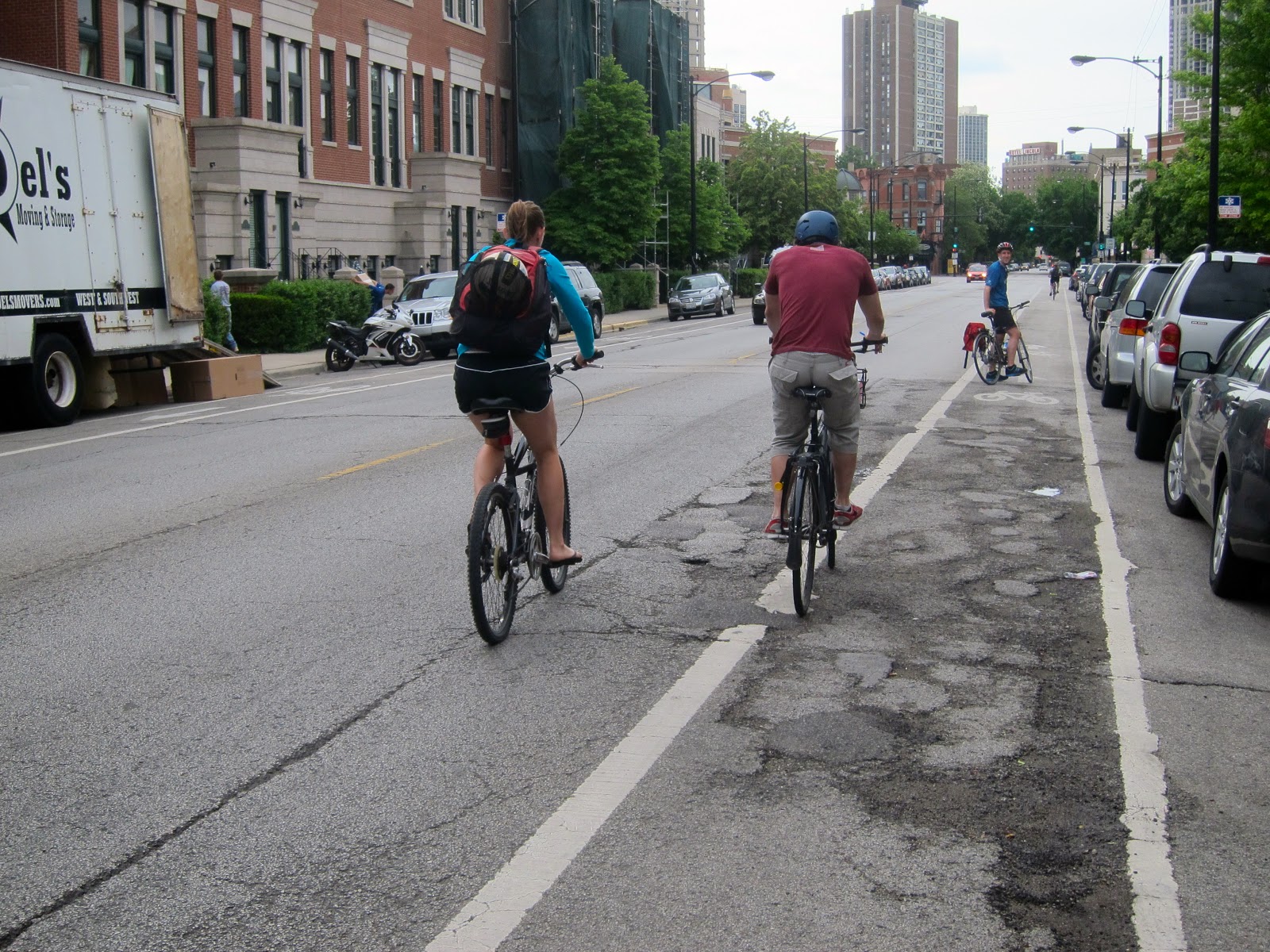 Bike Walk Lincoln Park Found Scores of potholes in the bike lanes