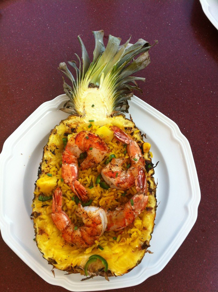 grilled whole pineapple