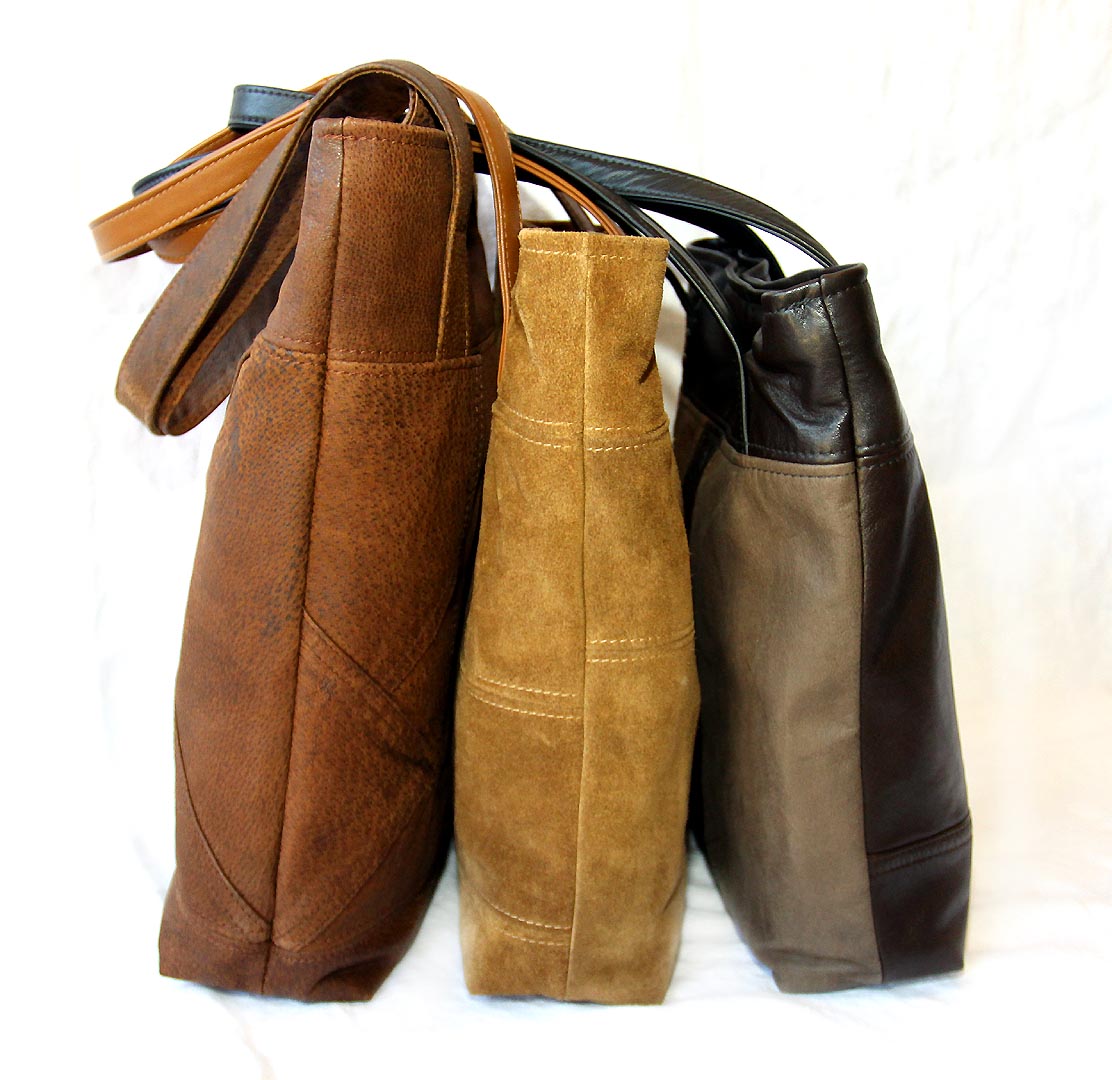 Uptown Redesigns New and Improved Uptown Tote Design Handmade Upcycled Leather Totes