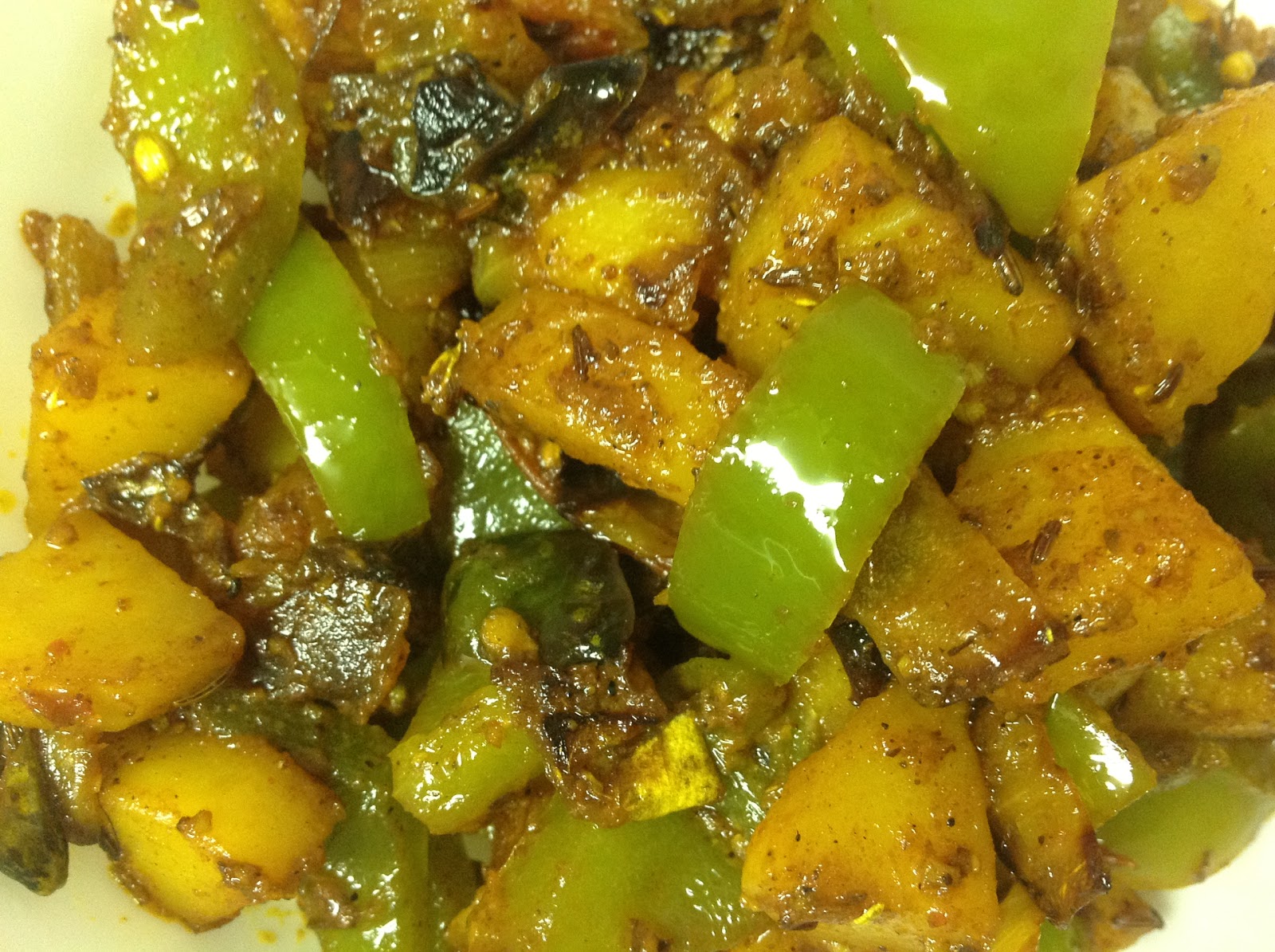 Pooja's Experience of DelightFul Cooking Aalu Shimla Mirch (Bell Pepper)