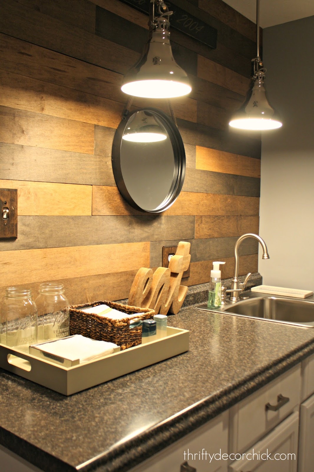 My new favorite wood planked wall from thrifty decor chick