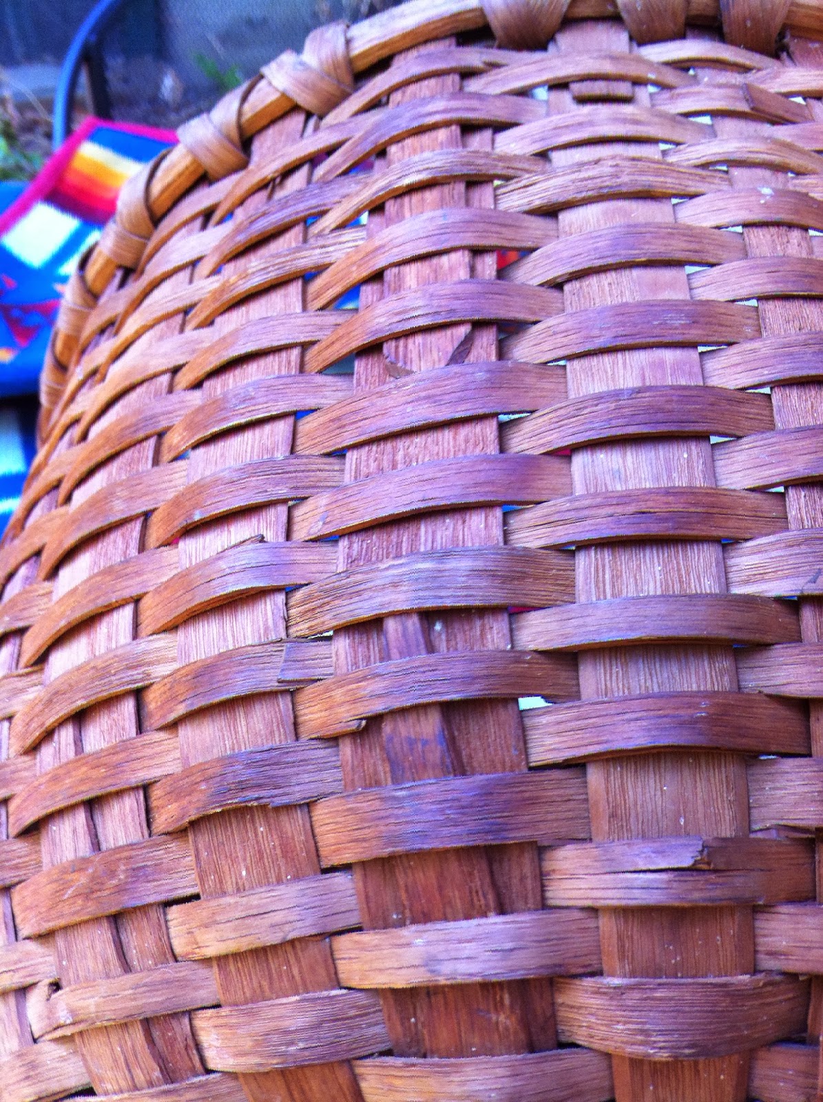 Wunderful Things 1800's Northeast Native American Black Ash Splint Basket