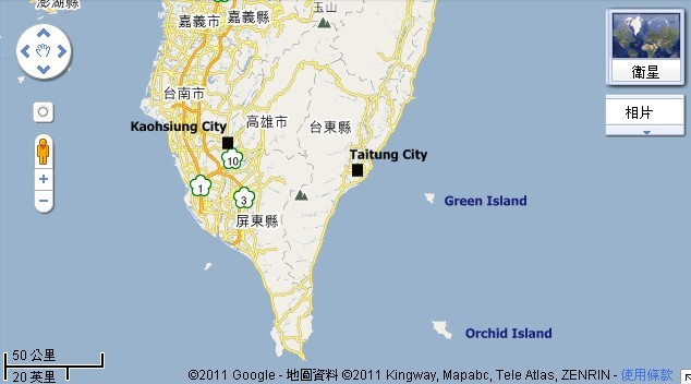 Hualien+map