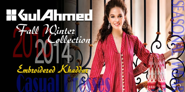 Fall Winter Embroidered Khadder 2013-2014 By Gul Ahmed - Banner