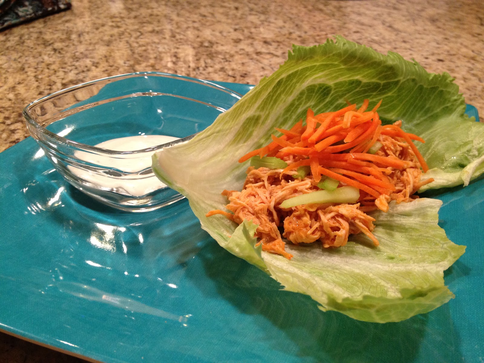 Lemonade and Lipgloss Crock Pot Buffalo Chicken Lettuce Wraps