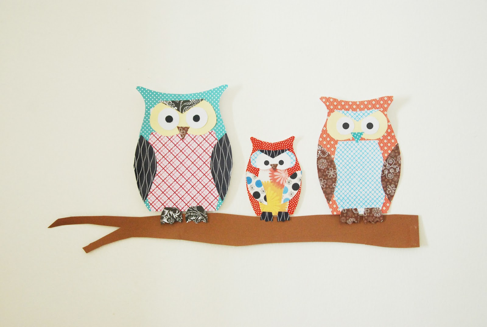 the pink doormat paper owl family