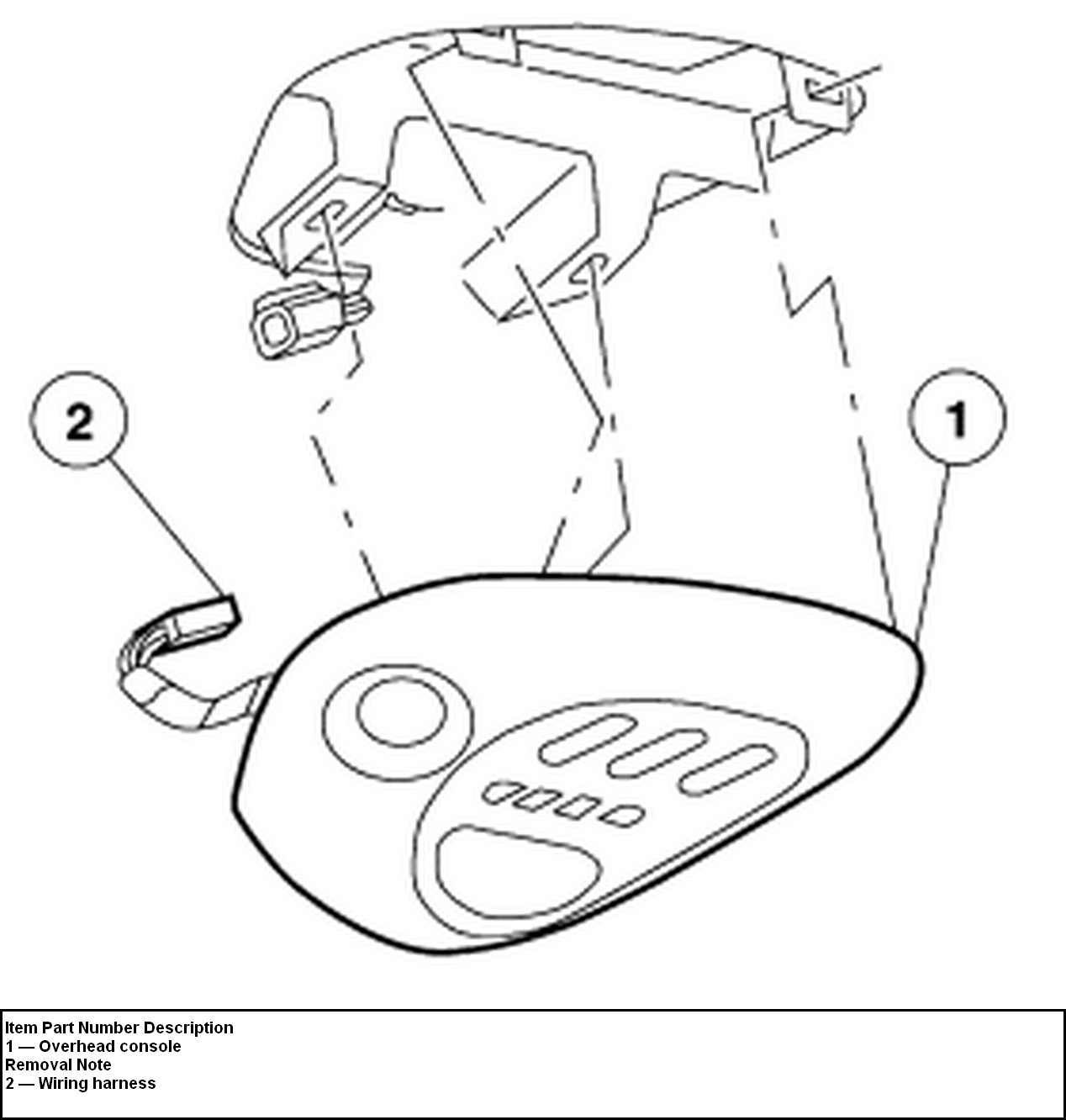 How to remove overhead console