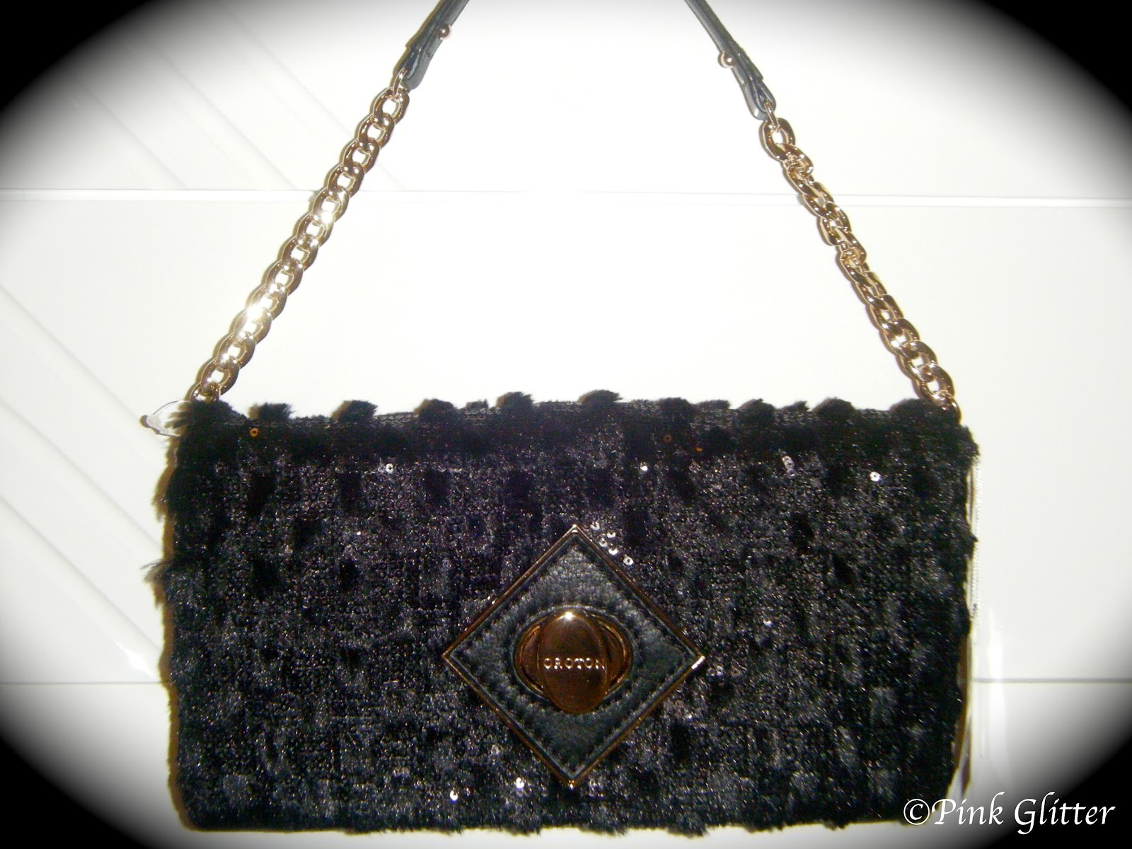 Pink Glitter Oroton Valet Bag