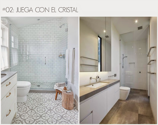 100 tonos de verde: IDEAS: 6 TRUCOS PARA GANAR AMPLITUD EN BAÑOS PEQUEÑOS