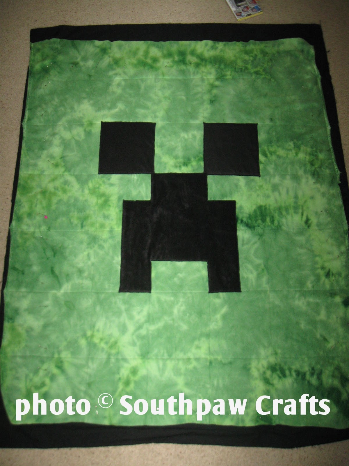 Southpaw Crafts Minecraft inspired Blanket Twin Size DIY edition