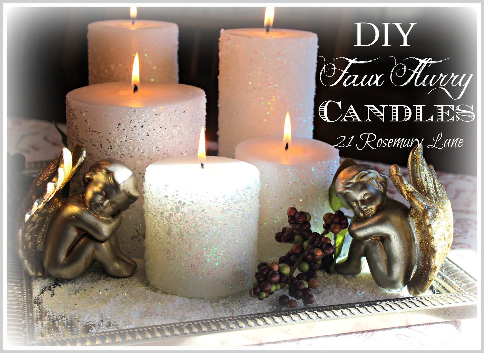 21 Rosemary Lane Create Your Own Glittery Flurry Candles