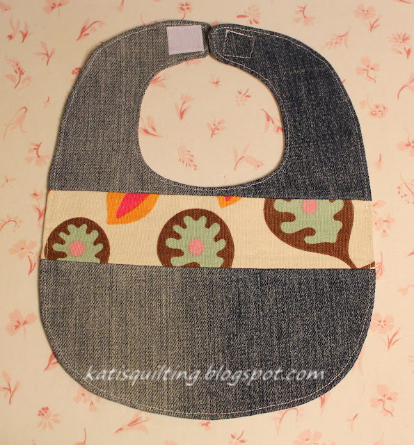 Denim baby bib