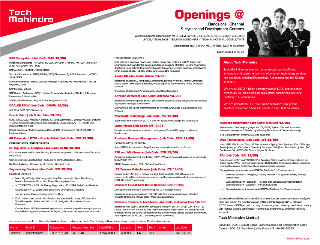 Freshers New World Tech Mahindra Immediate Job Recruitment For Freshers Experienced Any Graduates Apply Online