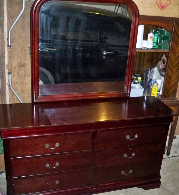 Sold Louis Philippe 6 Drawer Dresser And Dresser Mirror Combo