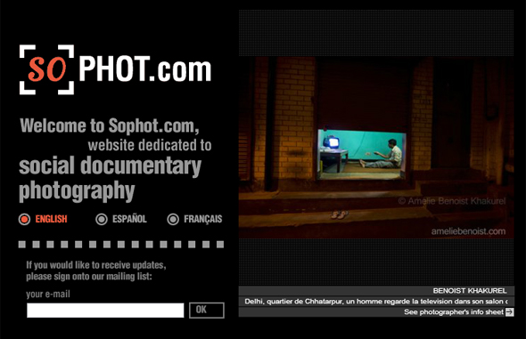 Sophot Home page del sito Sophot