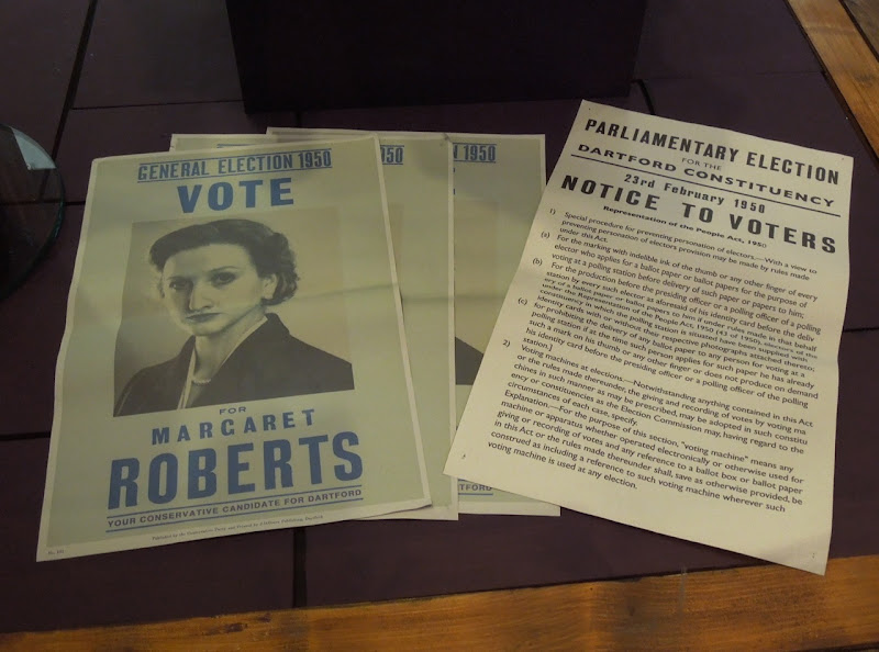 The Iron Lady Young Margaret election poster props Young Margaret election poster props Iron Lady