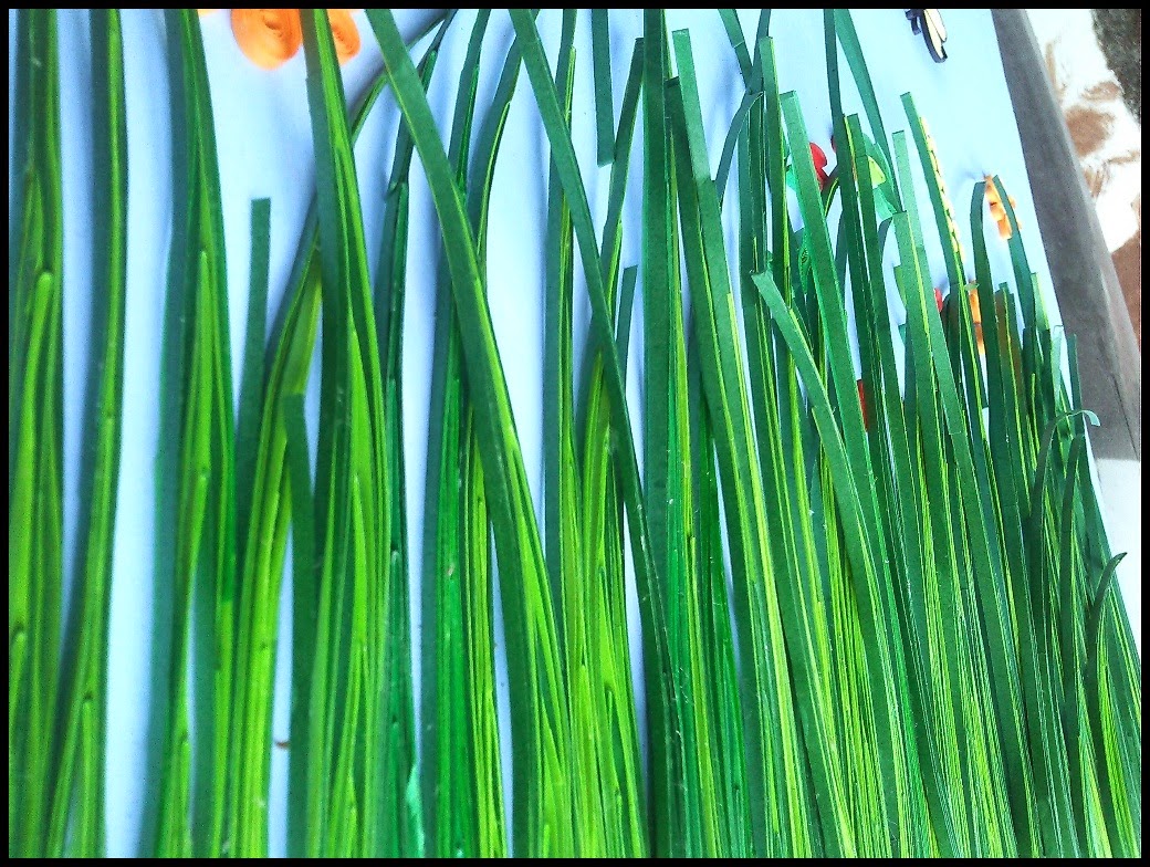 ...A ROOM FOR MY PAPER QUILLING QUILLED GRASS WITH FLOWER