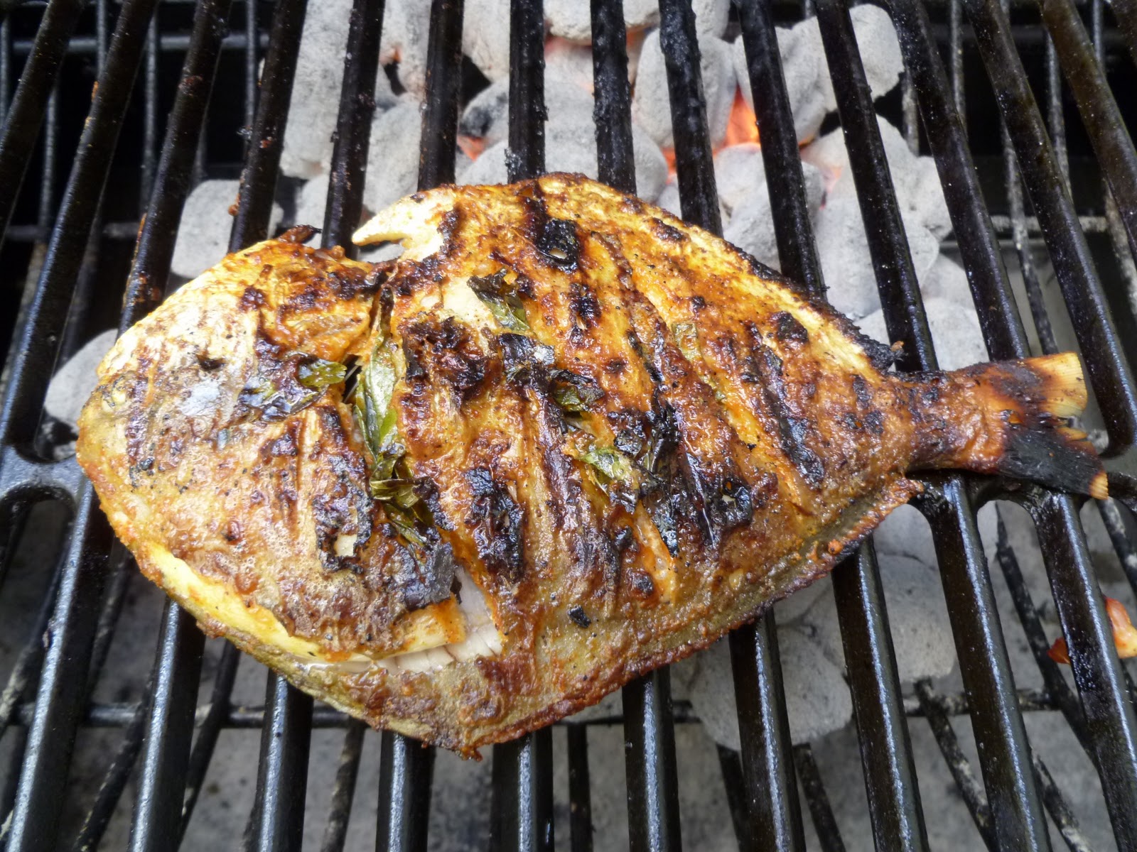 Nisha's Kitchen Pomfret kerala style on grill
