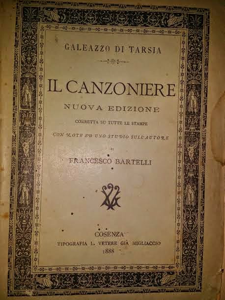 Il Canzoniere, Cosenza, 1888 (copertina)