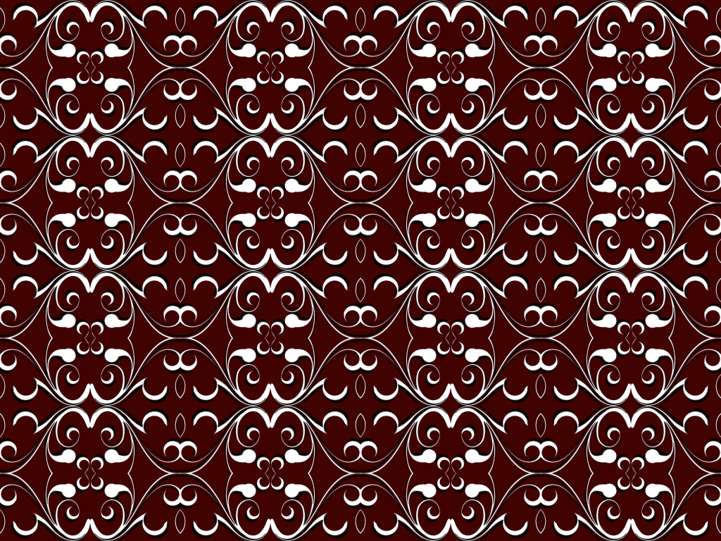 Sh Yn Design Ornament Pattern 315 Maroon White