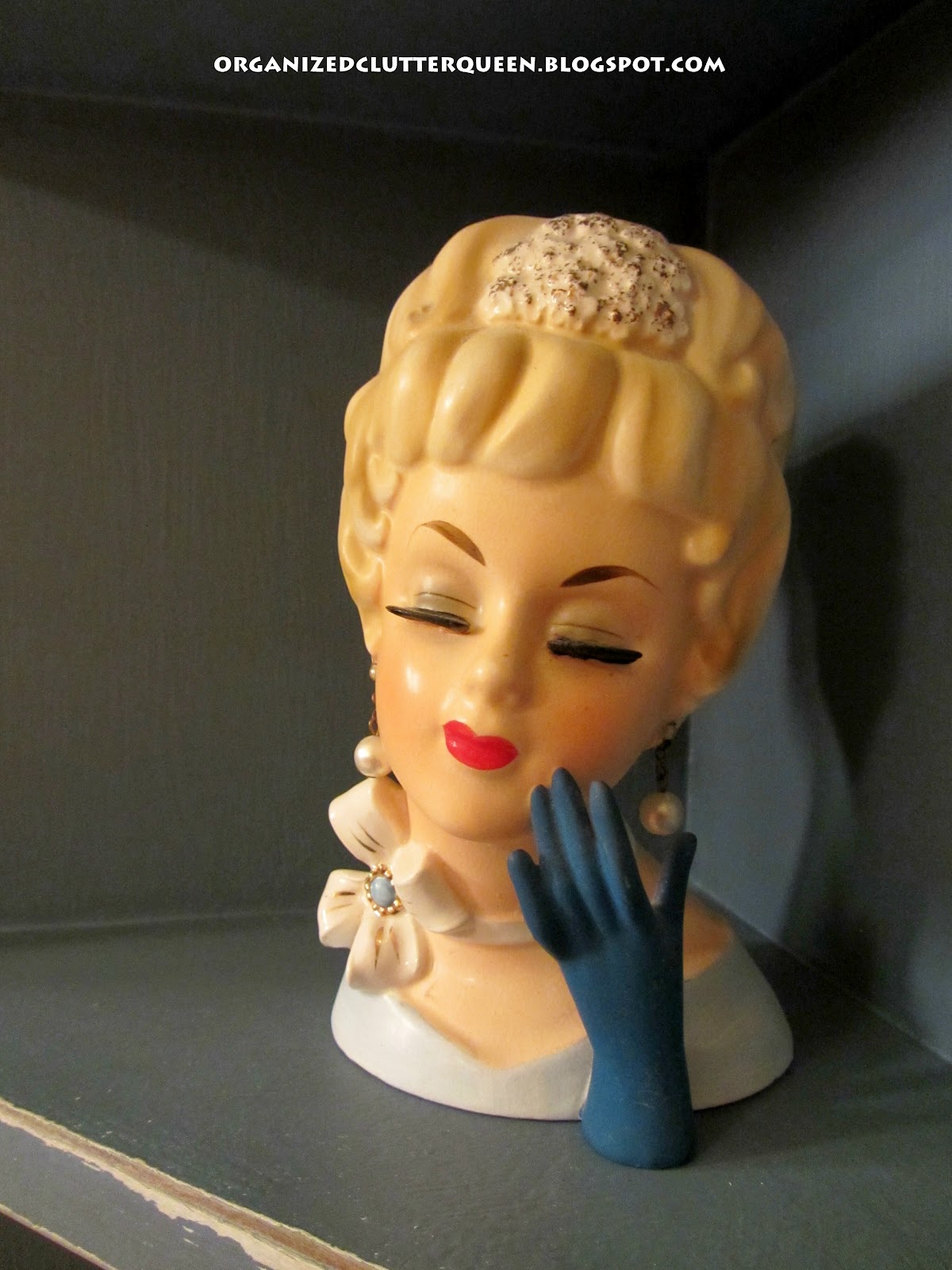 My Vintage Bathroom Lady Head Vases Organized Clutter
